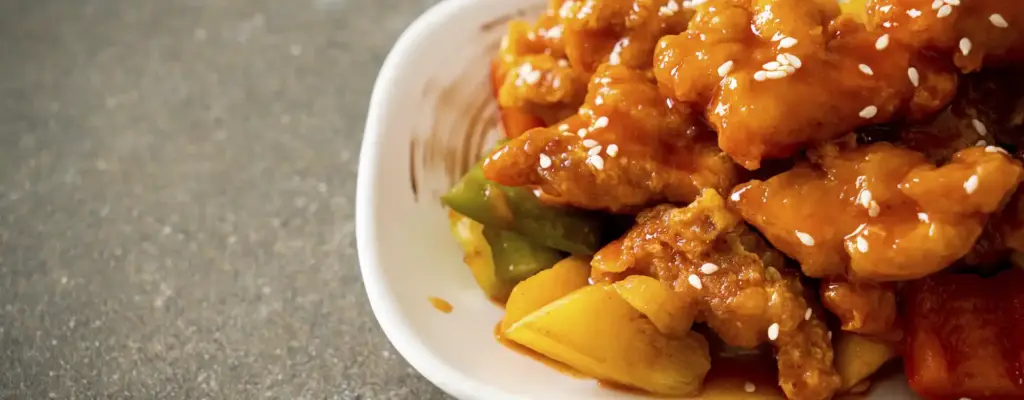 Alitas con salsa de mango