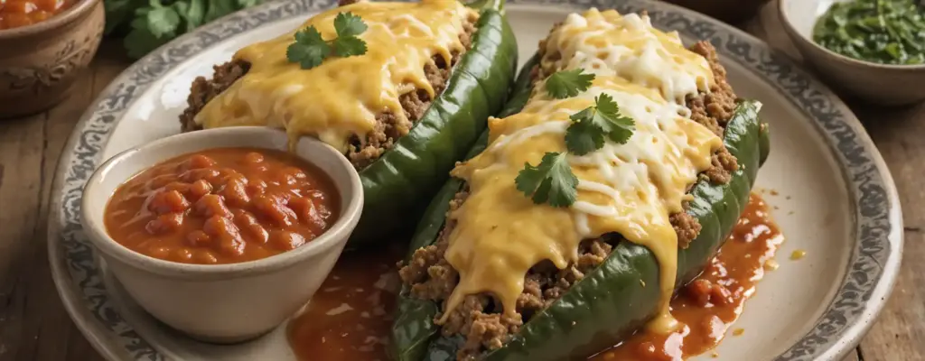 Chiles Rellenos con Pasta de Hojaldre